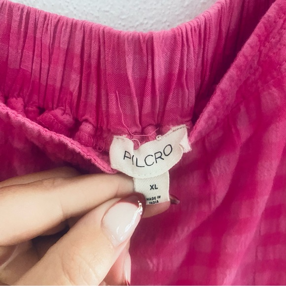 Pilcro by Anthropologie Pink Square-Neck Textured Babydoll Dress - Picture 14 of 15